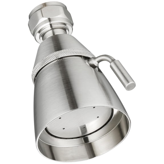 Shower Head, Brass High Flow Shower Sprayer Head, Adjustable Angle and Water Flow, G 1/2, Brushed Nickel