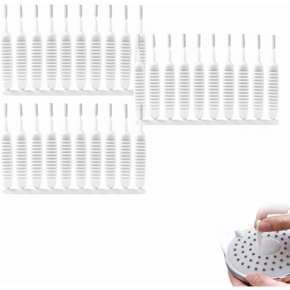 Shower Head Cleaning Brush, Small Hole & Clog Reduction, Multifunctional Tool with Nylon Bristles for Limescale Removal, Compact Design for Bathroom Use