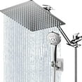 thumbnail image 1 of Shower Head Combo,12 Inch High Pressure Rain Shower Head with 11 Inch Adjustable Extension Arm and 5 Settings Handheld Shower Head Combo,Powerful Shower Spray Against Low Pressure Water with Long Hose, 1 of 7