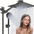 thumbnail image 1 of Shower Head Combo,8 Inch High Pressure Rain Shower Head with 11 Inch Adjustable Extension Arm and 3 Settings Handheld Shower Head Combo with Long Hose, 1 of 19