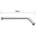 thumbnail image 1 of Shower Head Extension Arm, Replacement Right Angle Arm Extender 8 Inches Long High Rise Handheld Pipe Chrome Plating Wall Mounted Stainless Steel Bathroom Accessory Standard 1/2" Connection Finish, 1 of 5