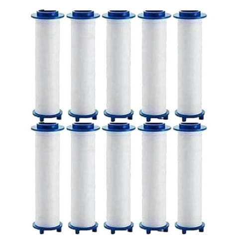 Shower Head Filter (10-Pack) - High Pressure Filtered Showerhead with PP Cotton Cartridge, Universal Fit for Detachable & Handheld Shower Heads
