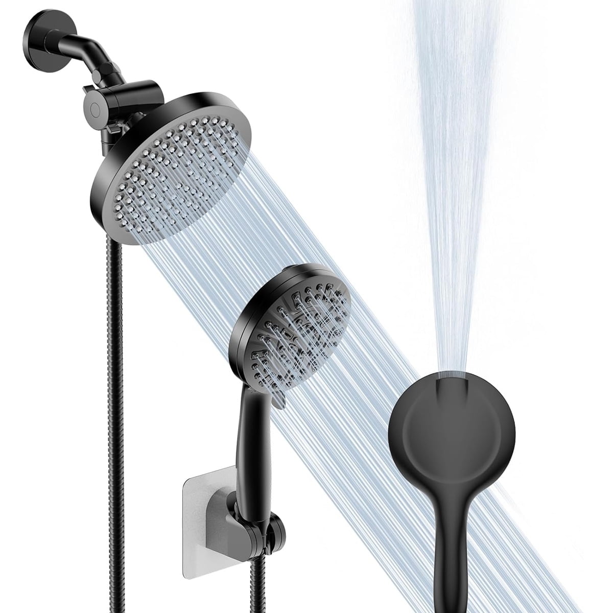 Shower Head With Handheld Combo, 6 Inch High Pressure Rainfall ...