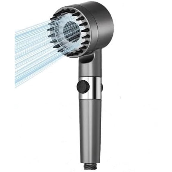 Shower Head with Handheld - High Pressure 3 Spray Modes Showerhead with Filters,Built-in Power Wash for Hard Water - Remove Chlorine - Reduces Dry Itchy Skin,Gray