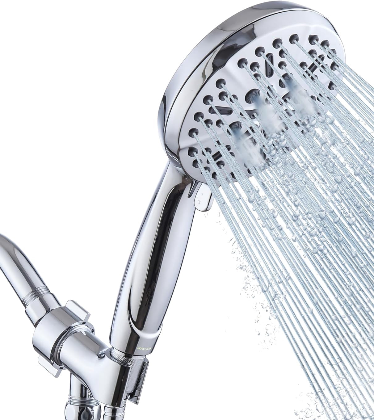 Shower Head with Handheld High Pressure-Full Body Coverage Powerful Rain Showerhead Extra Long Hose and Adjustable Brass Joint Holder- The Perfect Detachable Heads for Bathroom Upgrade
