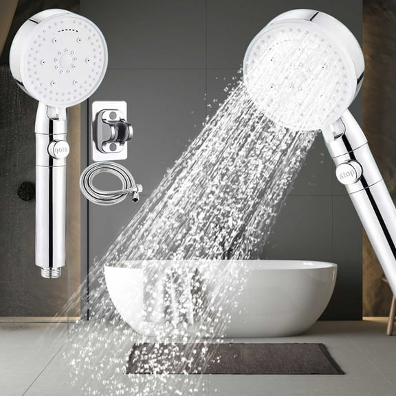 Shower Head With Handheld High Pressure,High Pressure Shower Head With Handheld,Spray Modes Newly Body Coverage Powerful Rain Showerhead,High Flow Removable Shower Head For Bathroom Upgrade