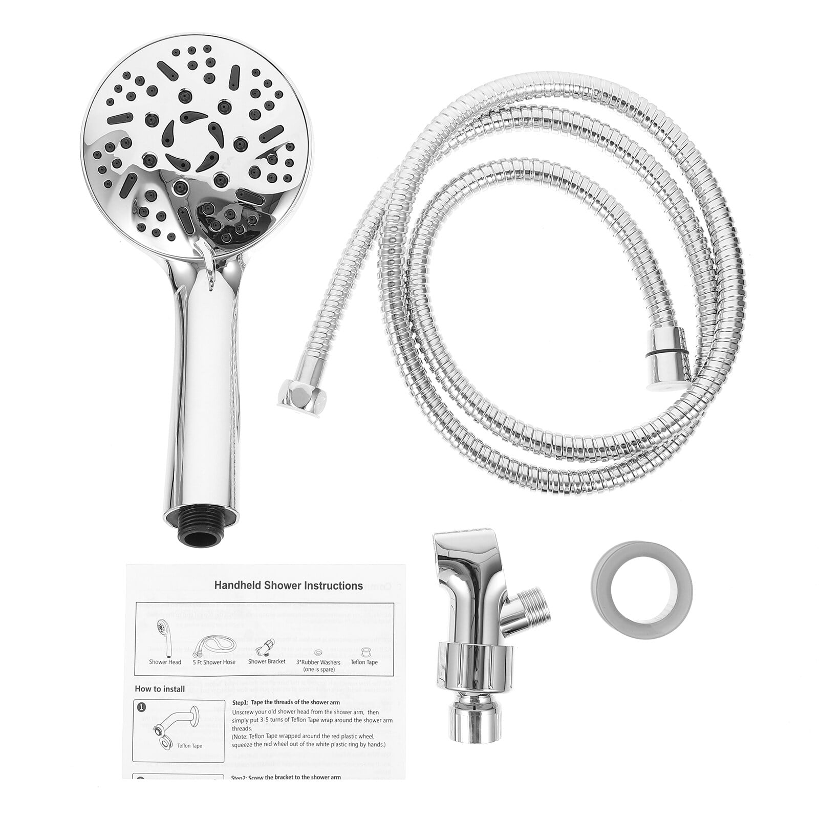 Shower Head Handheld Sprayer Water Wall Bathroom Saving Spa Adjustable