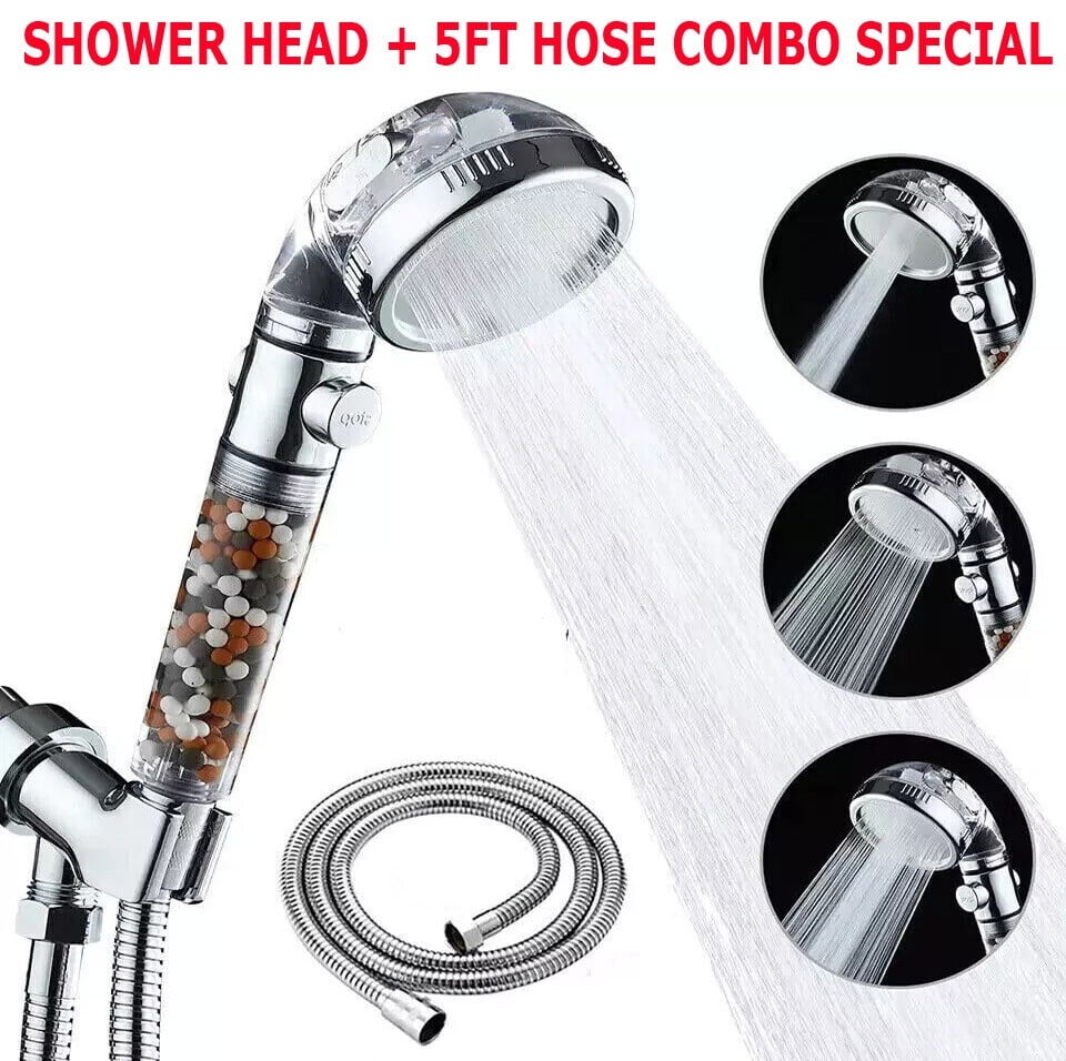Shower Head High Pressure 3 Settings Spray Handheld Shower heads with hose 5 Ft