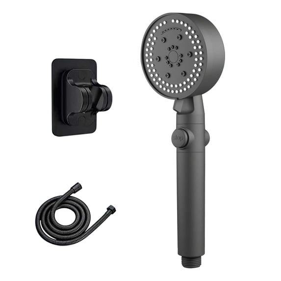 Shower Head, High Pressure 8-Mode Handheld Shower Heads Anti-clog Nozzles, with Stainless Steel Hose and Adjustable Overhead Bracket Handheld Spray Combo