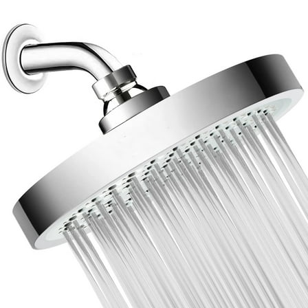 Shower Head High Pressure Rain,Luxury Bathroom Showerhead with Chrome Plated Finish,Adjustable Angles,Anti-Clogging Silicone Nozzles