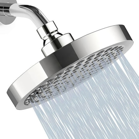 Shower Head High Pressure Rain,Luxury Showerhead with Chrome Plated Finish,Adjustable Replacement for Your Bathroom Shower Heads,Anti-Clogging Silicone Nozzles(6 Inch)