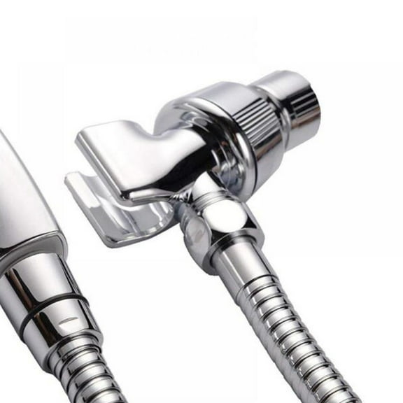 Shower Head Holder for Handheld Shower Head, Adjustable Shower Arm Mount for Connecting Shower Arm and Shower Hose, 1/2 Inch Female Inlet and Male Outlet, Chrome Finish