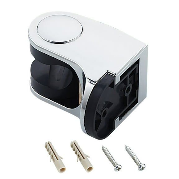 Shower Head Holder, Heavy Duty Strong Adhesive No Drilling Wall Mount Adjustable Handheld Showerhead Bracket for RV Bathroom Shower, Fix Firmly and Use Conveniently (Silver/1 Pcs) 1.57x2.17x2.76"