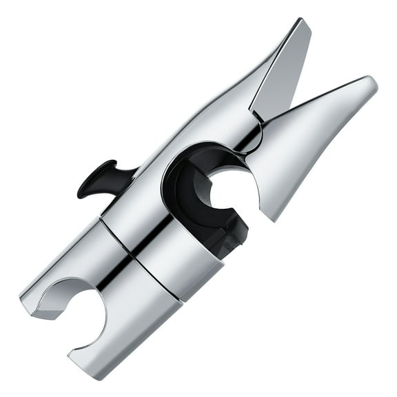 Shower Head Holder with Hook for Slide Bar,Sleek Dolphin Design Adjustable Shower Head Holder for 18-25mm O.D. Rail,Easy to Install Shower Wand Holder,360 Rotation Moving Up & Down