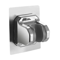 Shower Head Holder, Silver Handheld Shower Bracket, Wall Mount Shower Head Holder, Adjustable Strong Adhesive Bracket for Handheld Sprayer, No Drill Installation, by Goohae