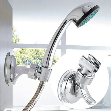 Shower Head Holder Suction Cup Handheld Showerhead Bracket Adjustable Height Shower Holder Removable Handheld Wand holder Wall Mounted Suction Bracket