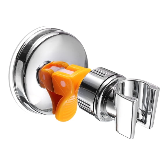 Shower Head Holder, Suction Cup Shower Head Holder, Handheld Removable Showerhead(Silver/Orange)