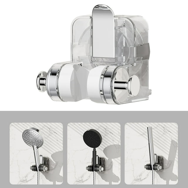 Shower Head Holder Wall Mount Integrated Suction Cup Shower Rack Wall 