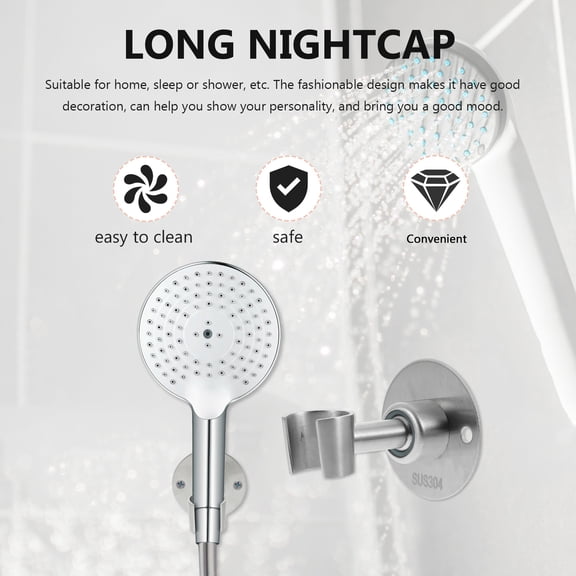 ETEREAUTY Hand Held Shower Mount Stainless Steel Bathroom Accessories Wall-mounted Design 1 Set