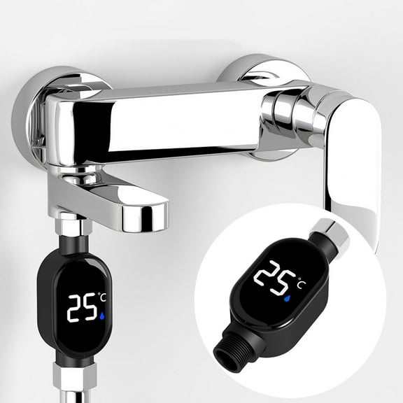 Shower Head LED Display, Water Temperature Monitor, Waterproof, Easy Installation, Clear Reading, Baby Shower Safe, Convenient Bathroom Accessory, Temperature Indicator