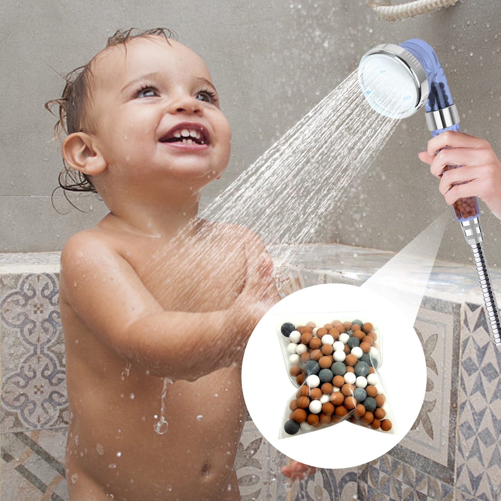 Shower Head Limescale Filter, Balls For Hand Shower Filter, Softens