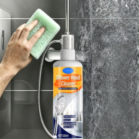 Shower Head Limescale Remover,8 In 1 Bathroom Spray Cleaner,Clogged Nozzle Restorer For Faucets Tiles,Soap Scum Dissolver No Soaking Required,Gentle Formula Safe On Chrome Glass Finishes