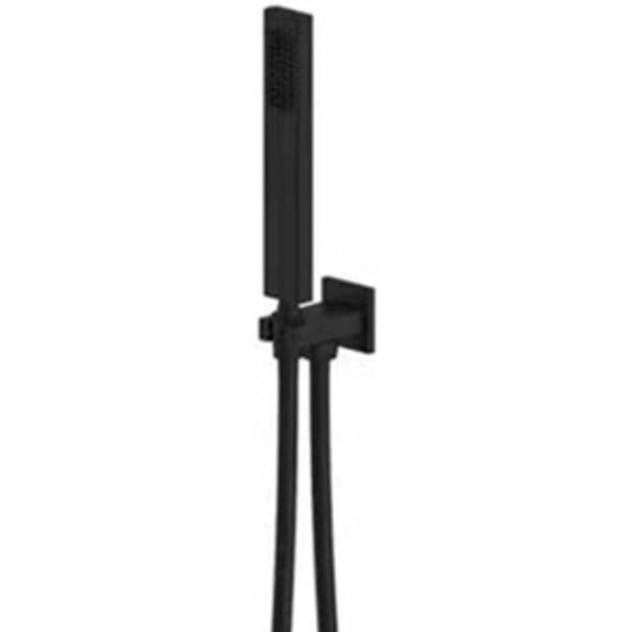 Shower Head Matte Black Brass Hand Held Shower Head & Brass Holder &1.5 Hose Water Saving Copper Handheld Sprayer Showerhead