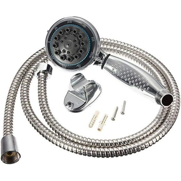 Shower Head New 5 Mode Multi-Functional Chrome Handheld Spray Mixer Set Shower Head 1.5m Hose Home Bathroom Bath SPA Helper Showerhead