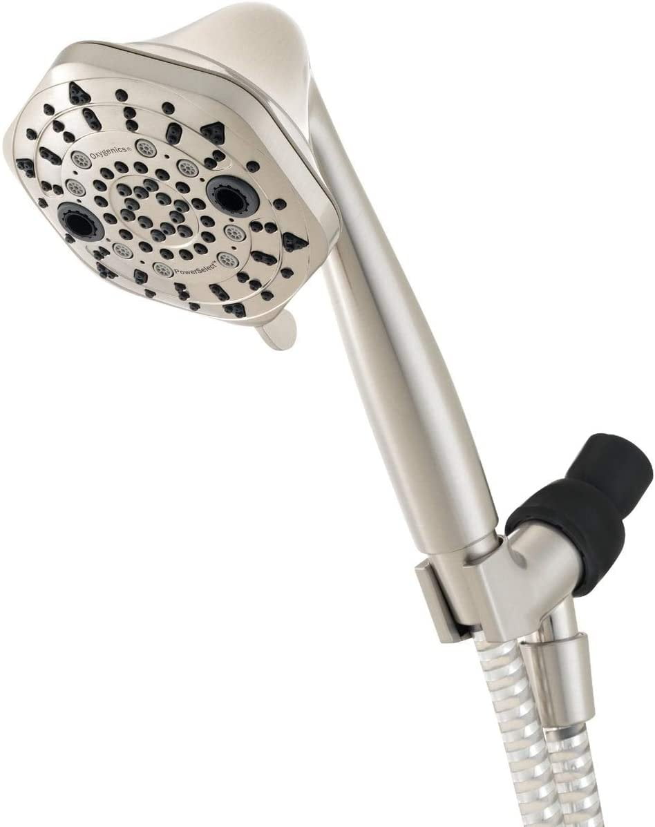 Brushed Nickel 7-Spray Handheld Shower with 60-Inch Hose