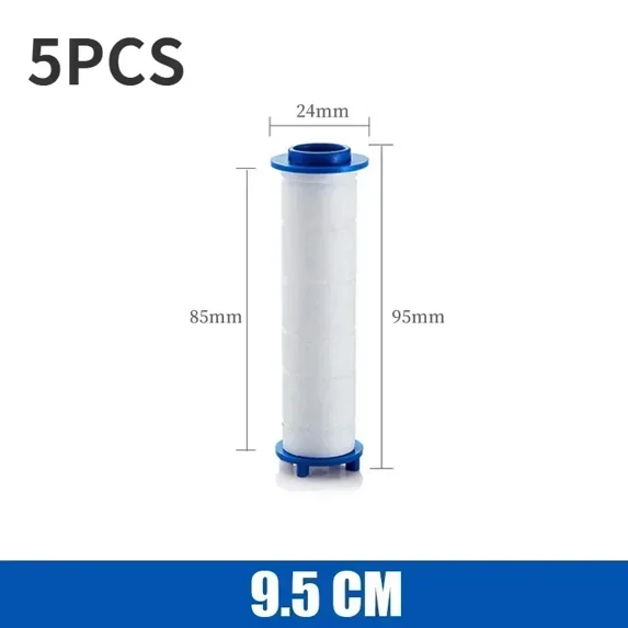 Shower Head Replacement Cotton Filter Set Water Purification 6cm 8cm 9cm 9.5cm 11.5cm Length for Shower Water Cleaning 5 PCS (5pcs 9.5cm)