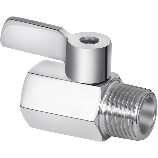 Shower Head Shut Off Valve,304 Stainless Steel Mini Ball Valve,1 Pack