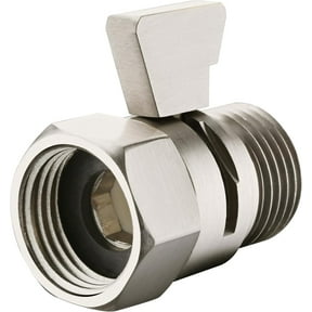 Shower Head Shut Off Valve,Brass Shower Flow Control Valve G1/2 Flow Pressure Regulator (Female and Male) Water Flow Restrictor for Handheld Shower, Bidet Sprayer, Chrome