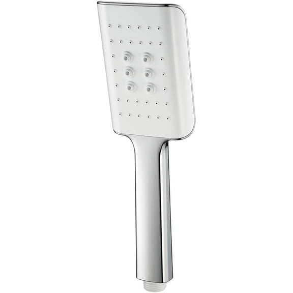 Shower Head, Square Universal G1/2Inch Bath Shower Handheld with 3 Modes, Single-Hand Adjustable Handheld Shower Head