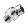 thumbnail image 1 of Shower Head Swivel Adapter, 360° Adjustable Durable Stainless Steel Ball Joint with G1/2 Connection, No Tool Installation Shower Arm Extension for Most Rainfall Shower Heads, 1Pc(Silver,1.9x0.5"), 1 of 8