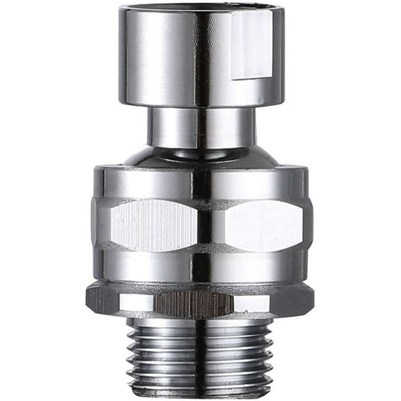 Shower Head Swivel Ball Adapter Brass Adjustable Shower Arm Connector Universal Showering Component Shower Arm Extension, Polished Chrome