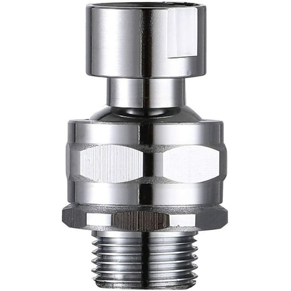 Shower Head Swivel Ball Adapter Brass Adjustable Shower Arm Connector Universal Showering Component Shower Arm Extension, Polished Chrome