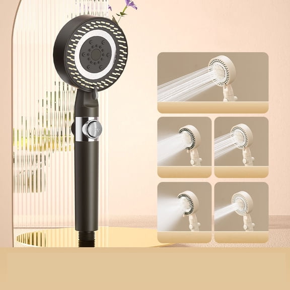 Shower Head System for Spa-like Experience with Enhanced Massage and Pressurized Nozzle for Powerful Water, Black