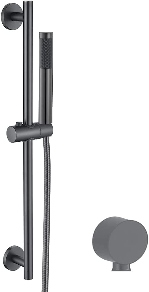 Shower Head, Universal Brass Bath Shower Handheld High Pressure Single Function Handheld Shower Heads with Stainless Steel Slide Bars