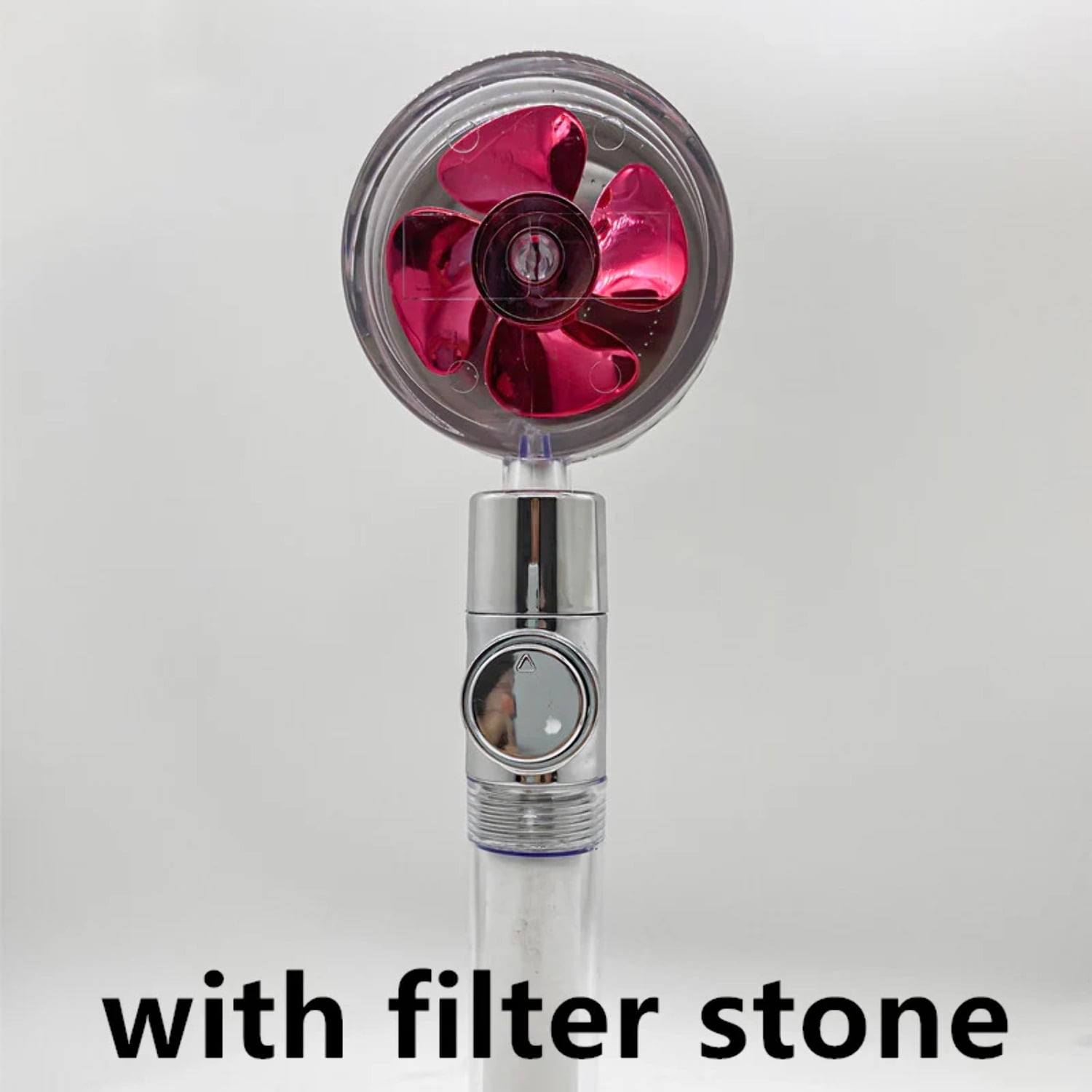 Shower Head Water Saving Flow 360 Degrees Rotating With Small Fan ABS