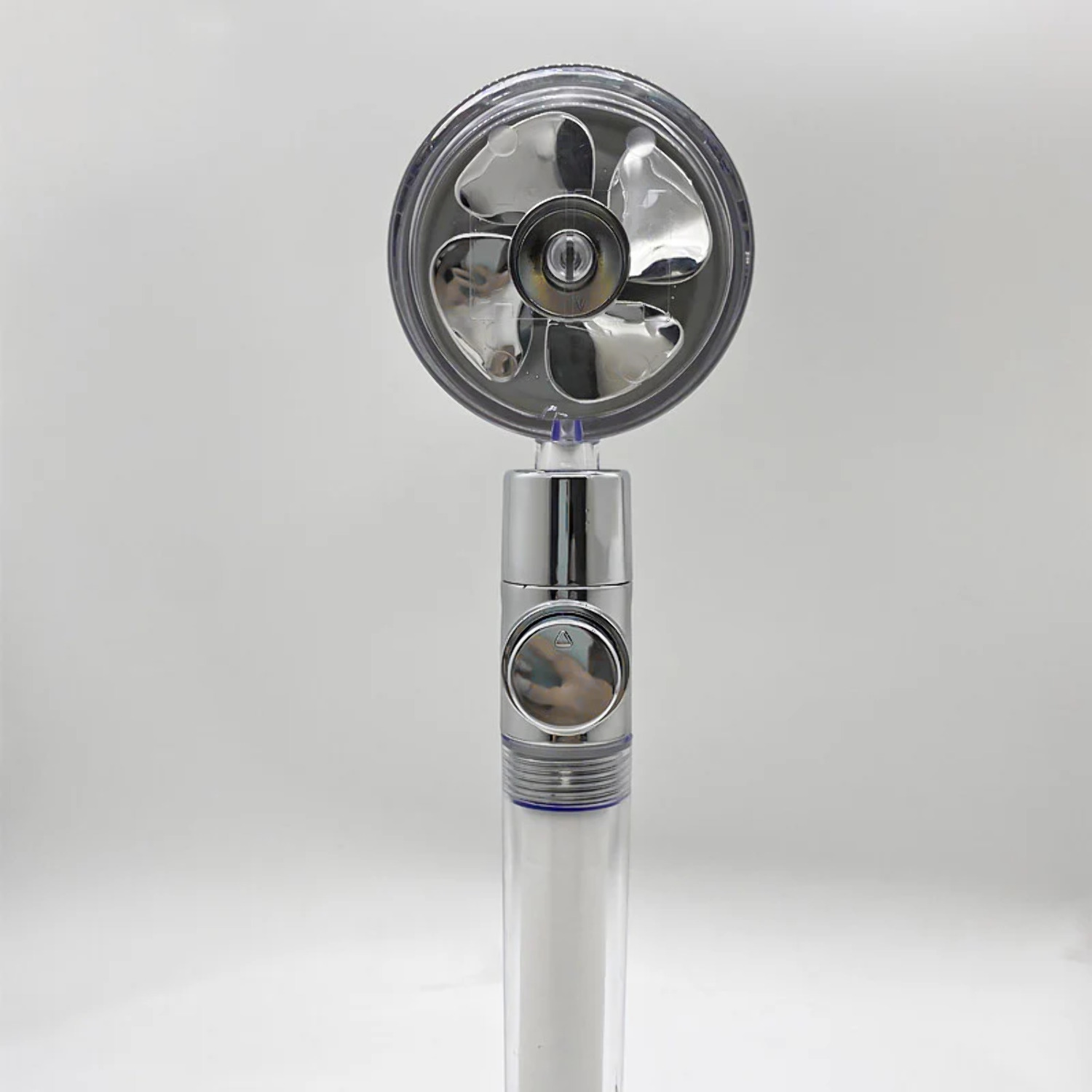 Shower Head Water Saving Flow 360 Degrees Rotating With Small Fan ABS