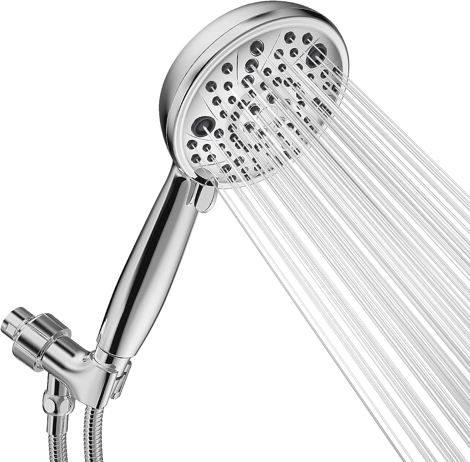 Shower Head With Handheld Chrome, 8 Functions Handheld Shower Head,5