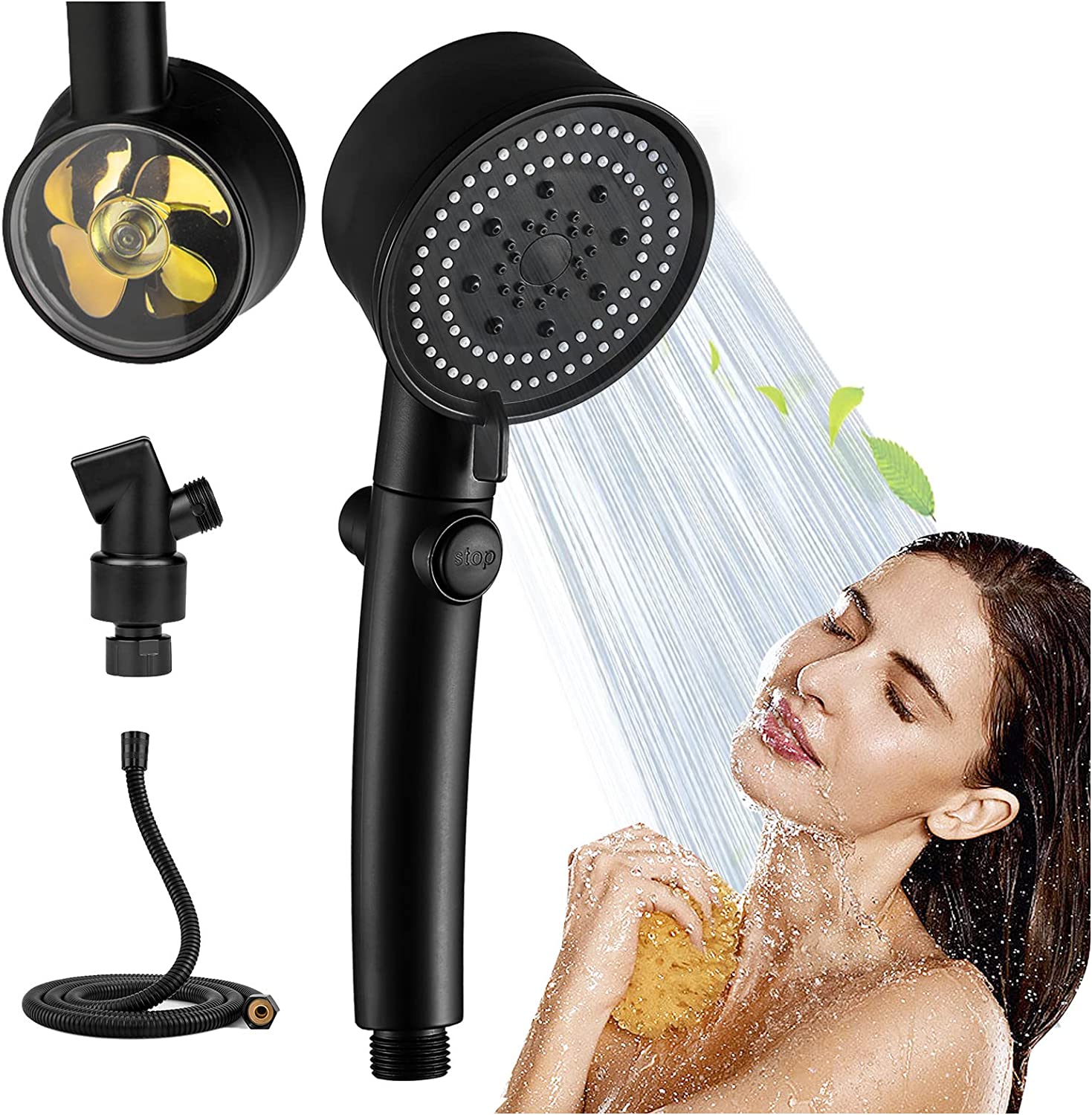Shower Head With Handheld High Pressure Shower Heads 6 Functions Built
