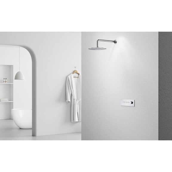 -Shower Head,rain shower head, 8 inch- Round Shower Head, 1.8 GPM Flow Rate, rainfall showerhead,11 (Chrome)