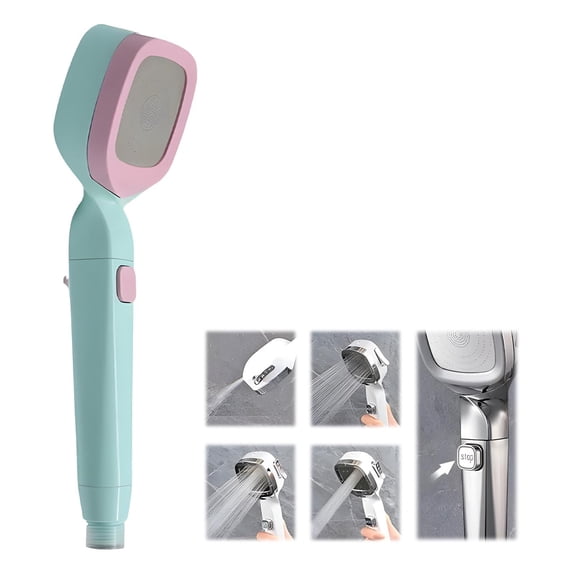 Shower Head with Handheld 4- Handheld Pressurized Shower Head With Shower Head with Hose
