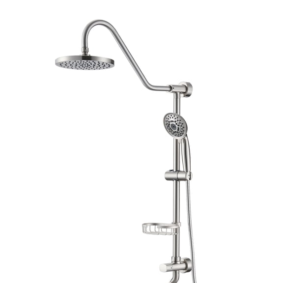 Shower Head with Handheld Shower System with 8" Rain Shower Head On-Site