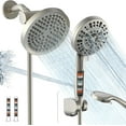 thumbnail image 1 of Shower Head with Handheld Spray Combo,6" High Pressure Rain ShowerHead,5" Dual Double Handheld Shower Head with 10-Mode 78" Hose Brushed Nickel, 1 of 14