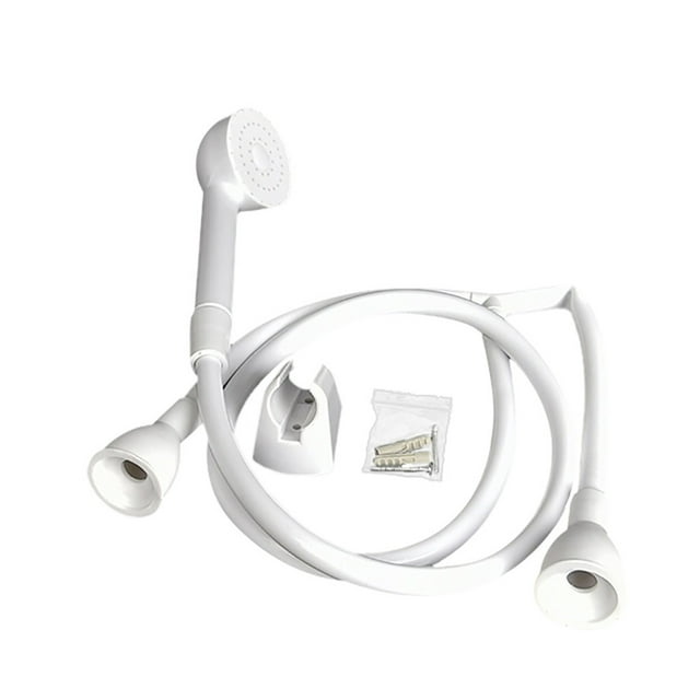 Shower Head with Handheld Spray Long Hose Shower Head Double Tap Push