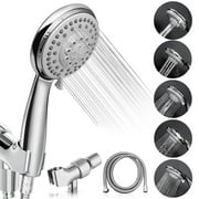 Shower Heads 5 Setting with Handheld Sprayer & Long Hose High Pressure Rain, Easy Tool Free Installation, Adjustable Shower Heads