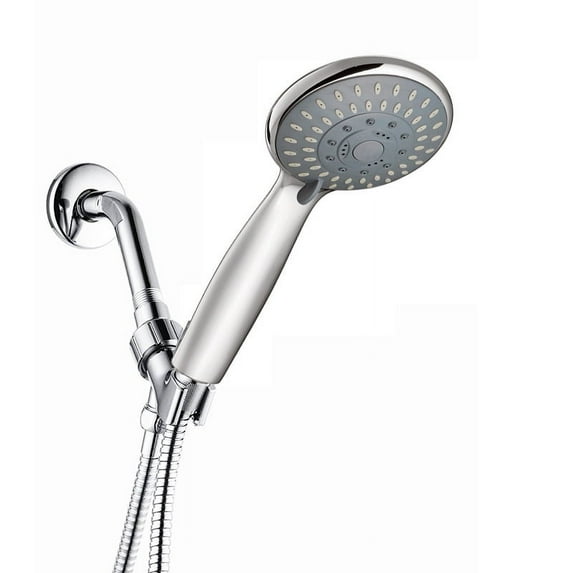 Shower Heads with Handheld Spray 5-Mode Hand Held Shower Head with Long Hose, High Pressure and Detachable, with Hose 60 inch, Chrome