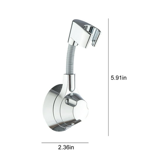 Shower Holder No Drill Shower Head Holder Strong Suction 360° Adjustable Universal Mount 20lb Capacity for Bathroom Faucet No Drill Mount